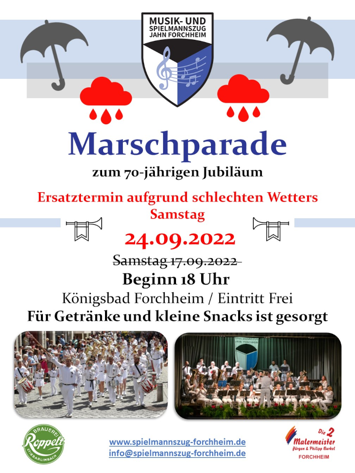 Marschparade Spielmannszug Forchheim 2022